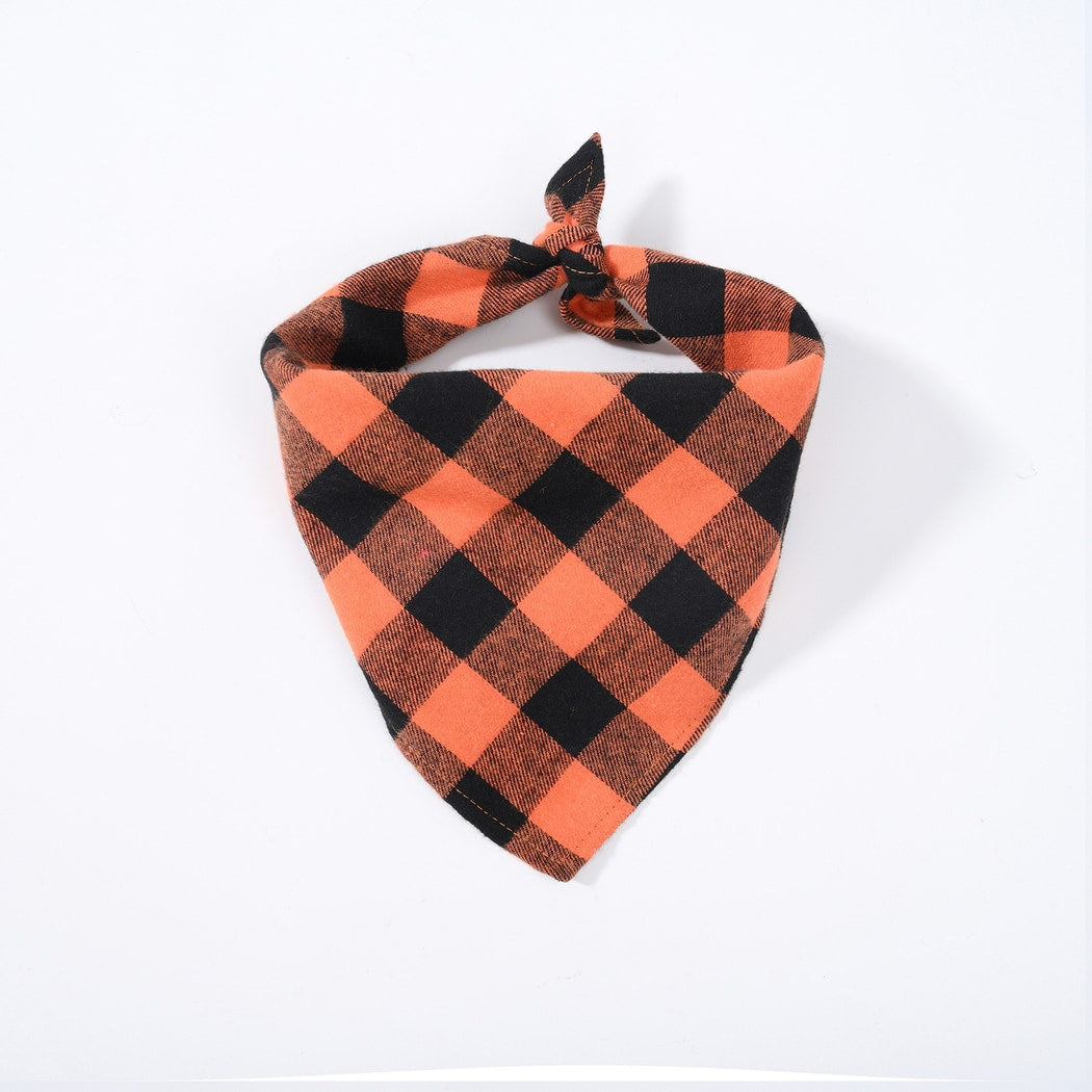 Halloweek - Plaid Halloween Pet Neck Scarf Bandana