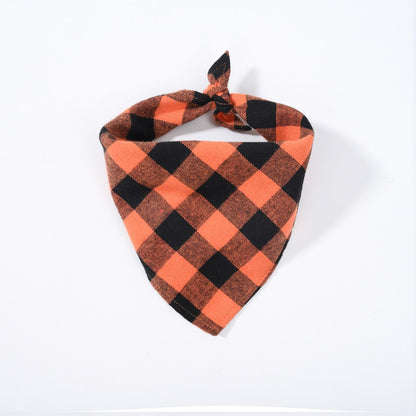 Halloweek - Plaid Halloween Pet Neck Scarf Bandana