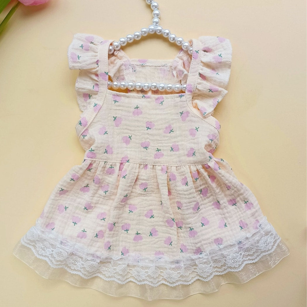 Ozzie - Doll Style Floral Print Dress for Pets