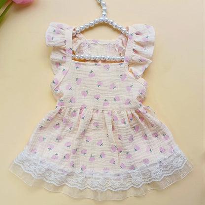 Ozzie - Doll Style Floral Print Dress for Pets