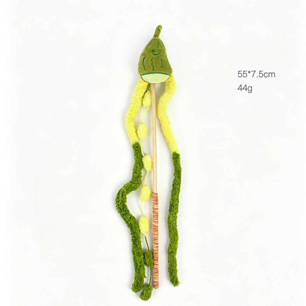 Moo - Playful Vegetable Theme Cat Wand Toy