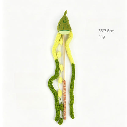 Moo - Playful Vegetable Theme Cat Wand Toy