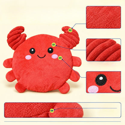 Petkin Red Crab Plush Dog Toy