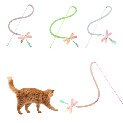 Moo - Glitter Dragonfly Wand Cat Toy