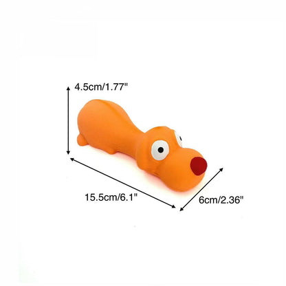 Petkin - Squeaky Dog Toy | Funny Animal Chew Toy | Durable Rubber Pet Toy | Pig Giraffe Dog