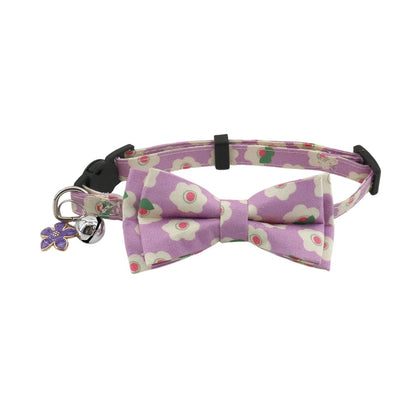 Mokka - Romantic Floral Bow Tie Cat Collar