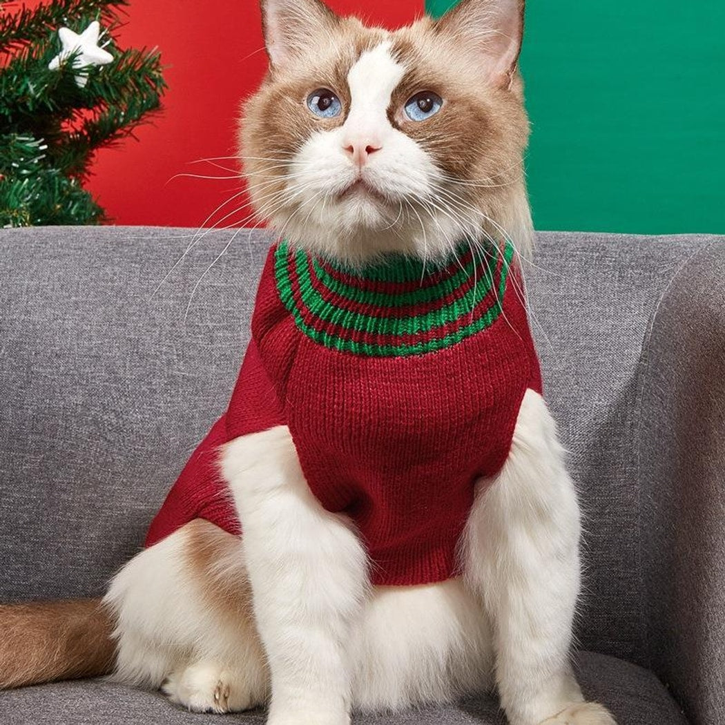 Christmoo - Knitted Christmas Snowman Dog and Cat Sweater
