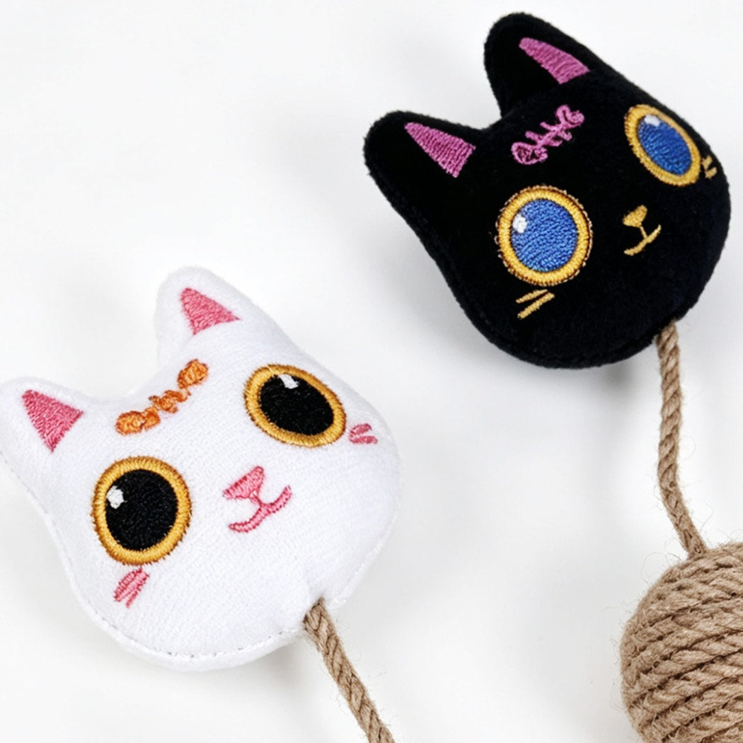 Moo - Ball Style Feather Detail Cat Toy