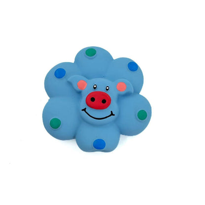Petkin Flower Pig Squeaky Toy displayed from top angle