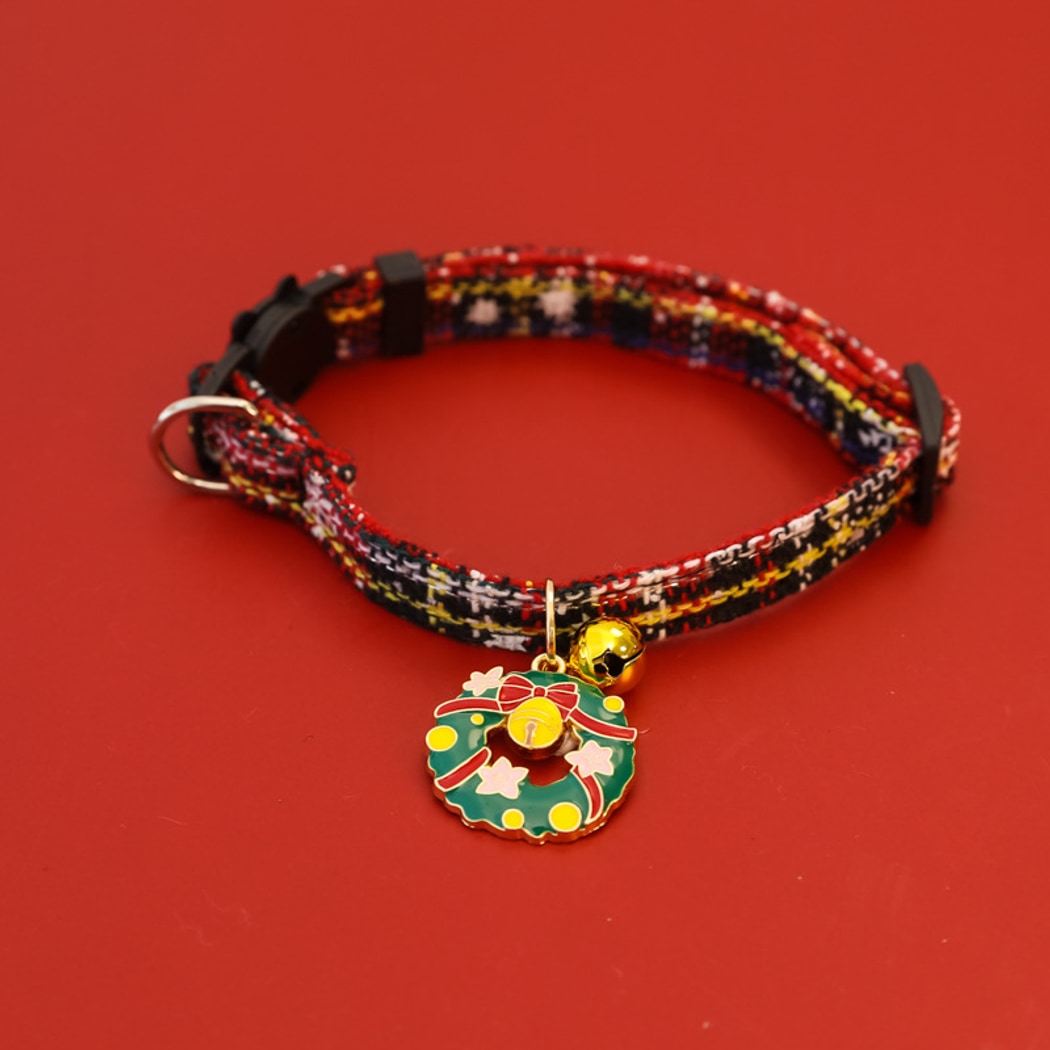 Christmoo - Cartoon Christmas Motif Bell Cat Collar