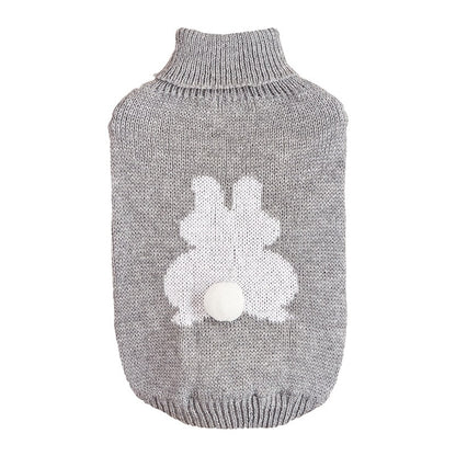 Ozzie - Turtleneck Rabbit Pattern Dog Cat Sweater