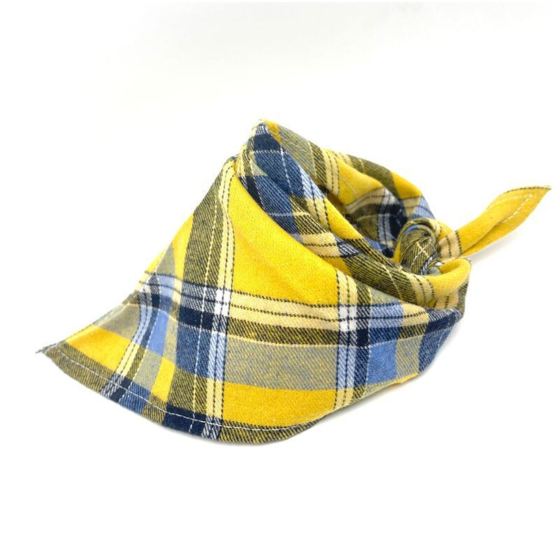 Furbud - Yellow Blue Winter Plaid Pet Bandana