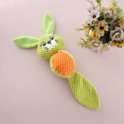 Top view of Petkin Long Tail Plush Pet Toy showing overall shape and size