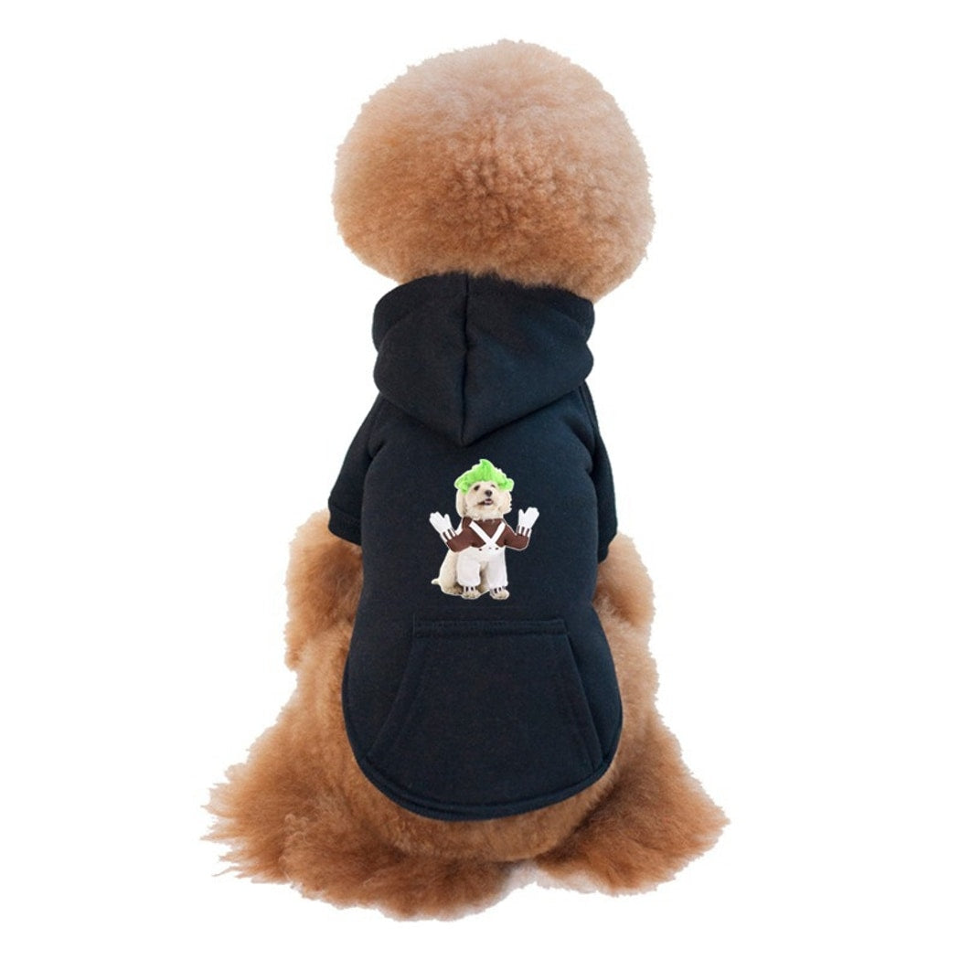 Ozzie - Cartoon Print Hooded Pet Sweatshirt