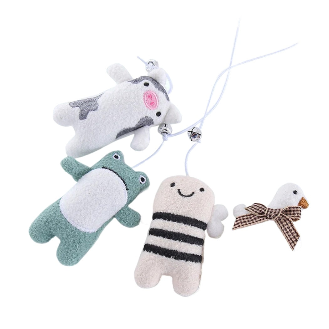 Moo - Plush Character Wand Cat Toy