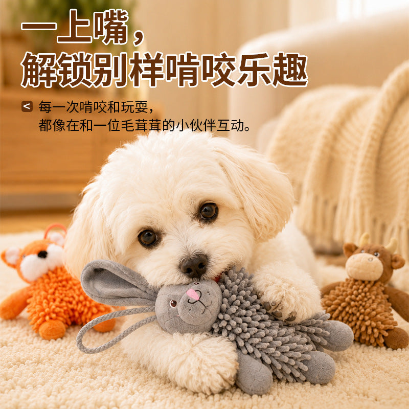 Petkin - Noodle-Textured Animal-Shaped dog toy
