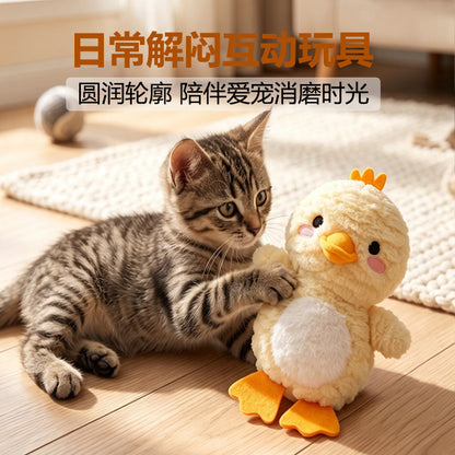 可爱小黄鸭宠物狗狗毛绒玩具发声自嗨解闷耐抓耐咬猫咪通用玩具