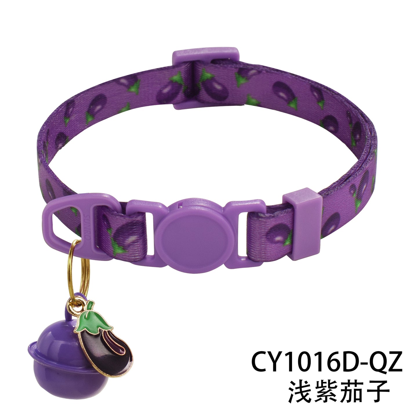 1.0蔬菜热转印花宠物项圈安全扣项圈猫项圈大量现货工厂跨境