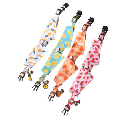 Mokka Flowal Cat Collar shown in natural light highlighting colors and pattern