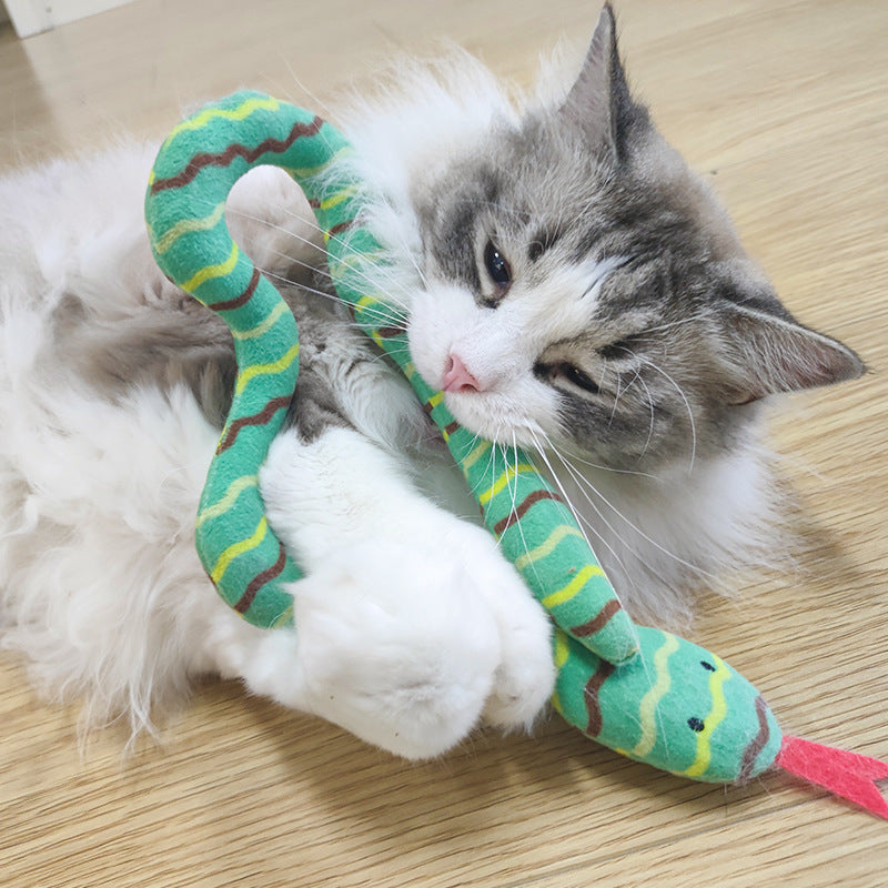 Moo - Snake-Shaped Plush Cat Toy