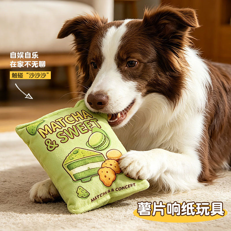 宠物响纸发声薯片玩具狗狗猫咪啃咬磨牙解闷宠物用品现货批发##