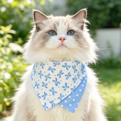 Mokka - Patterned Double-Layer Bandana Pet Neckwear