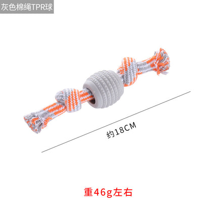 Petkin - Slotted Ball Braided Rope Dog Toy