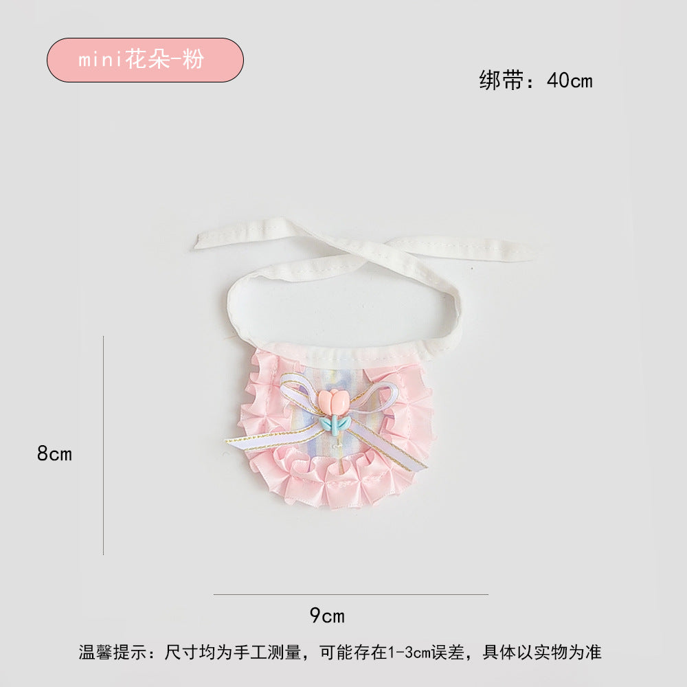 猫咪狗可爱围兜宠物蕾丝布艺口水巾手工编织拍照饰品围脖装饰项圈