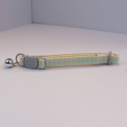 Mokka - Square Pattern Cat-Face Buckle Breakaway Cat Collar