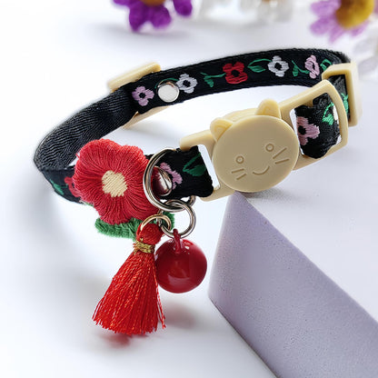 Mokka - Floral Cat Collar