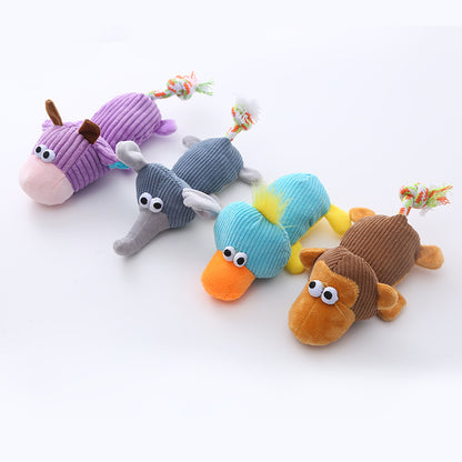 Petkin - Ribbed Plush Squeaky dog toy