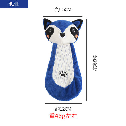 跨境新品可爱卡通动物玩具皮壳响纸耐咬狗玩具bb叫发声自嗨狗玩具