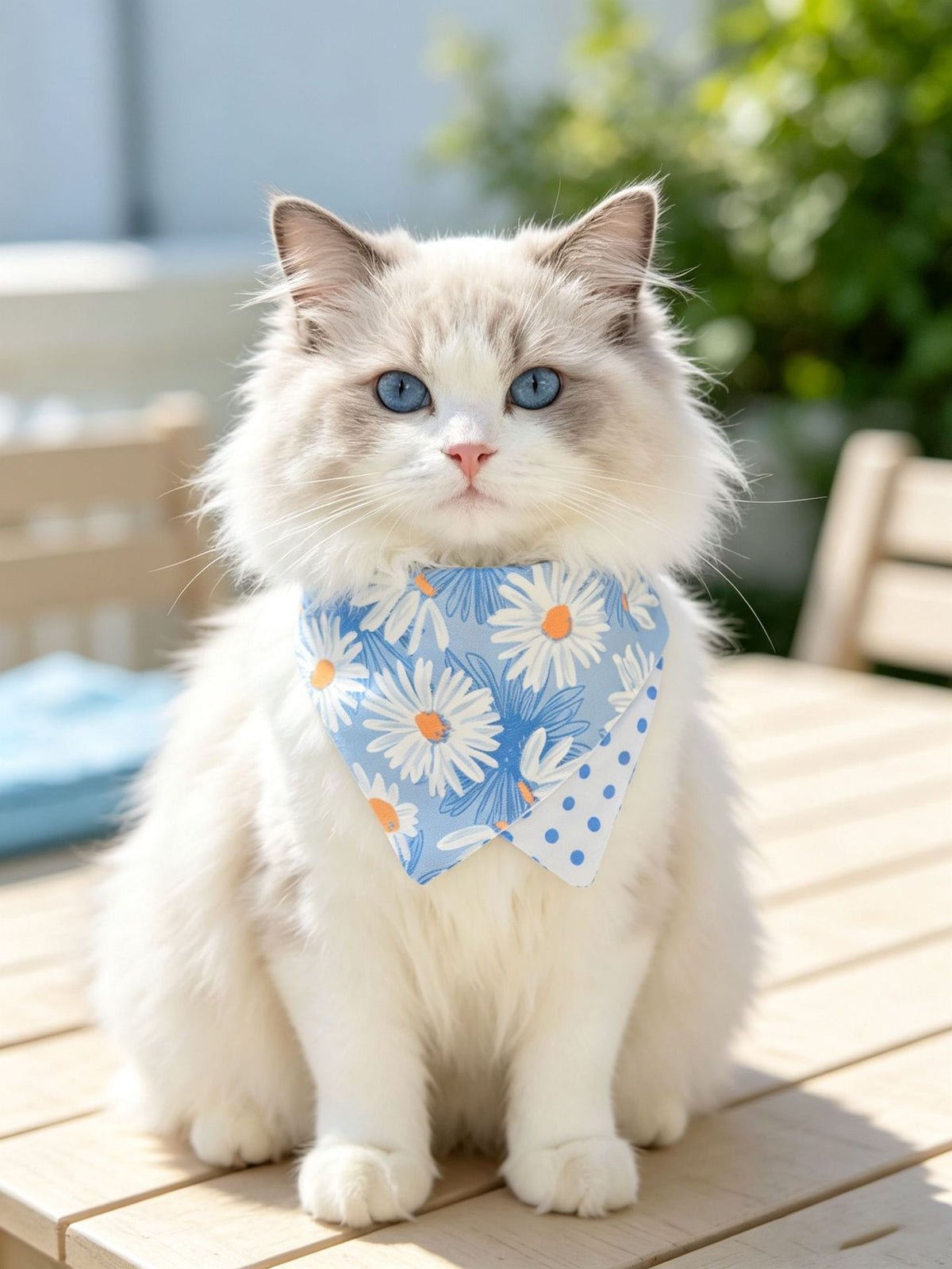 Mokka - Patterned Double-Layer Bandana Pet Neckwear