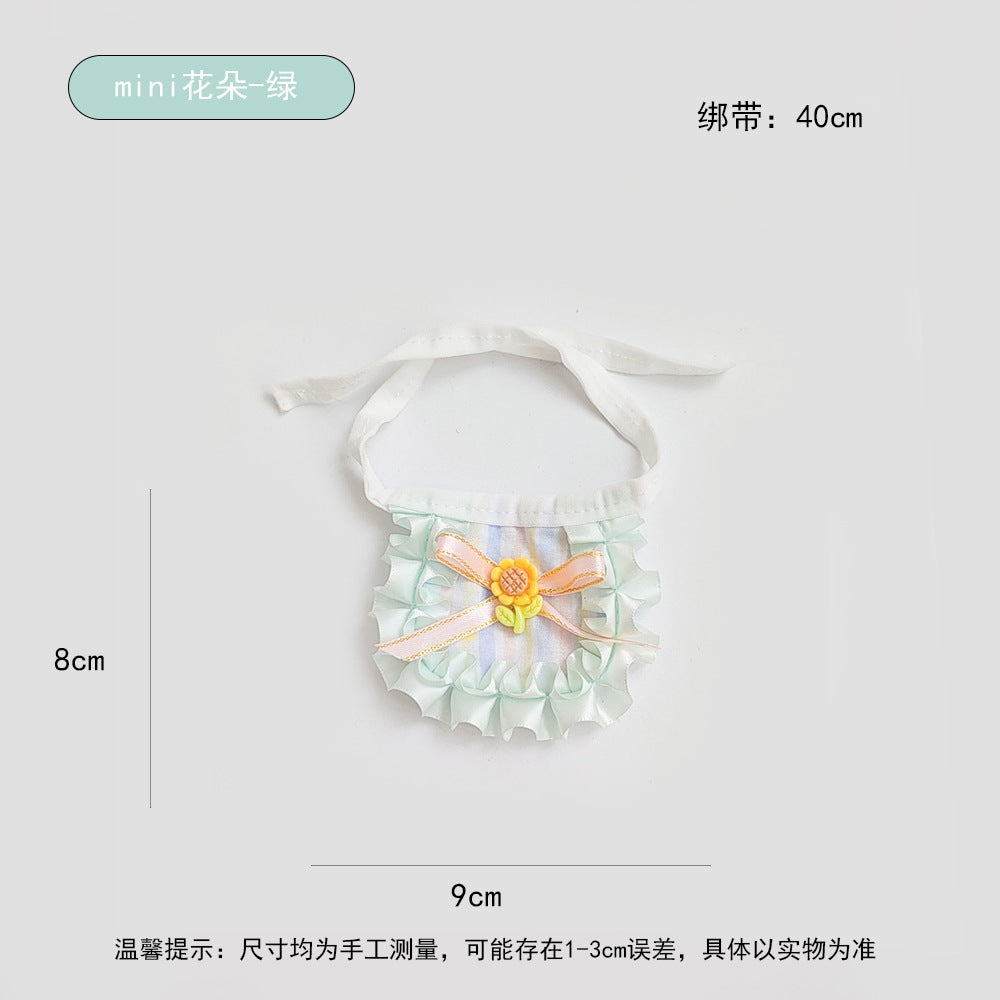 猫咪狗可爱围兜宠物蕾丝布艺口水巾手工编织拍照饰品围脖装饰项圈