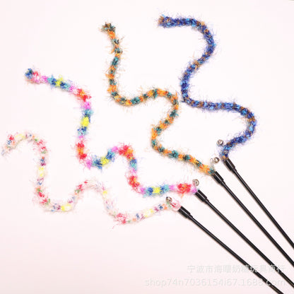 Moo - Fuzzy Cord Wand Cat Toy