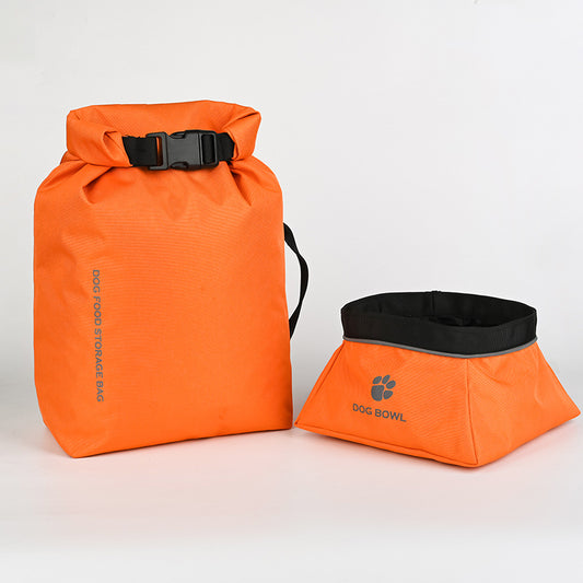 Bowlo - Travel Dog Food Storage Bag and Collapsible Bowl