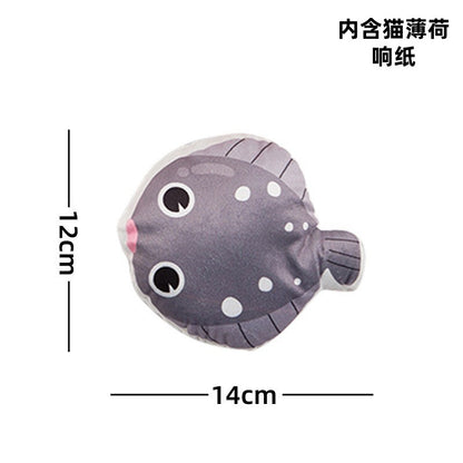 Moo - Double-Sided Print sea-creature character cat toy
