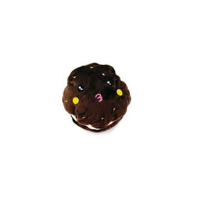 Petkin dessert-shaped pet sound toy photographed with soft lighting