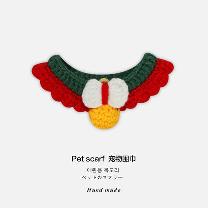 猫咪项圈针织项圈手工编织项圈围脖项链可调节宠物用品批发