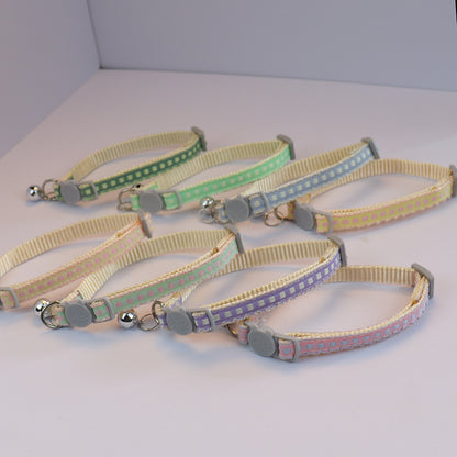 Mokka - Square Pattern Cat-Face Buckle Breakaway Cat Collar