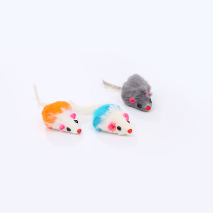 Moo - Mouse Shape with Ribbon Tail Cat Toy
