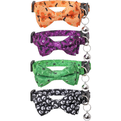 宠物猫项圈万圣节现货 南瓜蝙蝠帽子Halloween鬼节猫咪万圣节猫圈