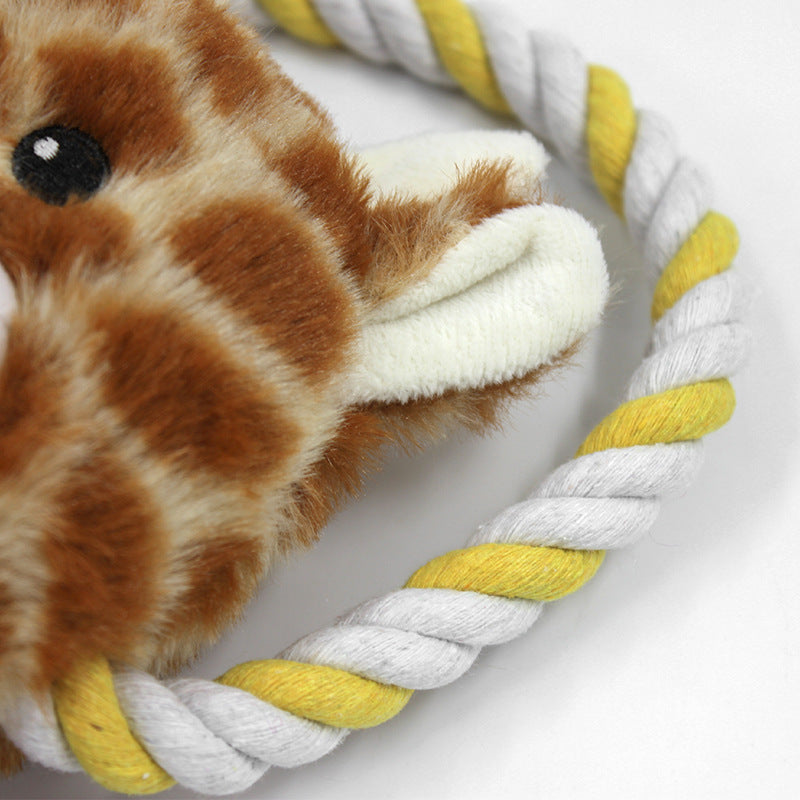 Petkin - Rope Loop Animal Character Plush dog toy