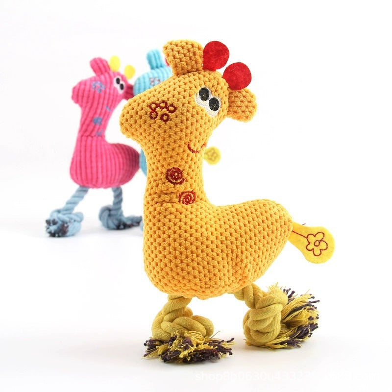 Petkin - Giraffe Plush Squeaky Dog Toy
