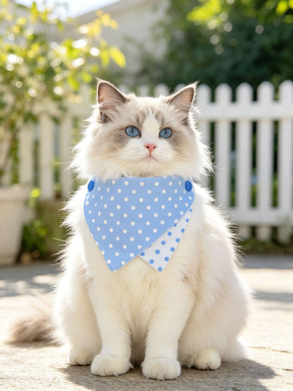 Mokka - Patterned Double-Layer Bandana Pet Neckwear
