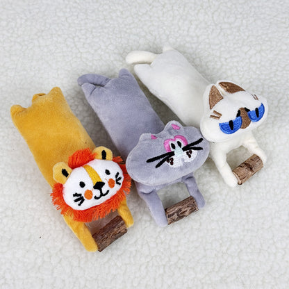 猫玩具木天蓼趴趴动物狮子毛绒玩具互动解闷安抚自嗨逗猫神器厂家