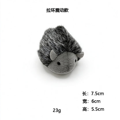 宠物用品拉线震动刺猬玩具 猫咪自嗨毛绒逗猫玩具 亚马逊货源批发