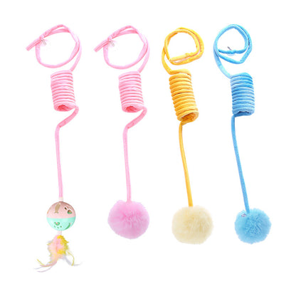 Moo - Coiled Spring and Bell Cat Toy