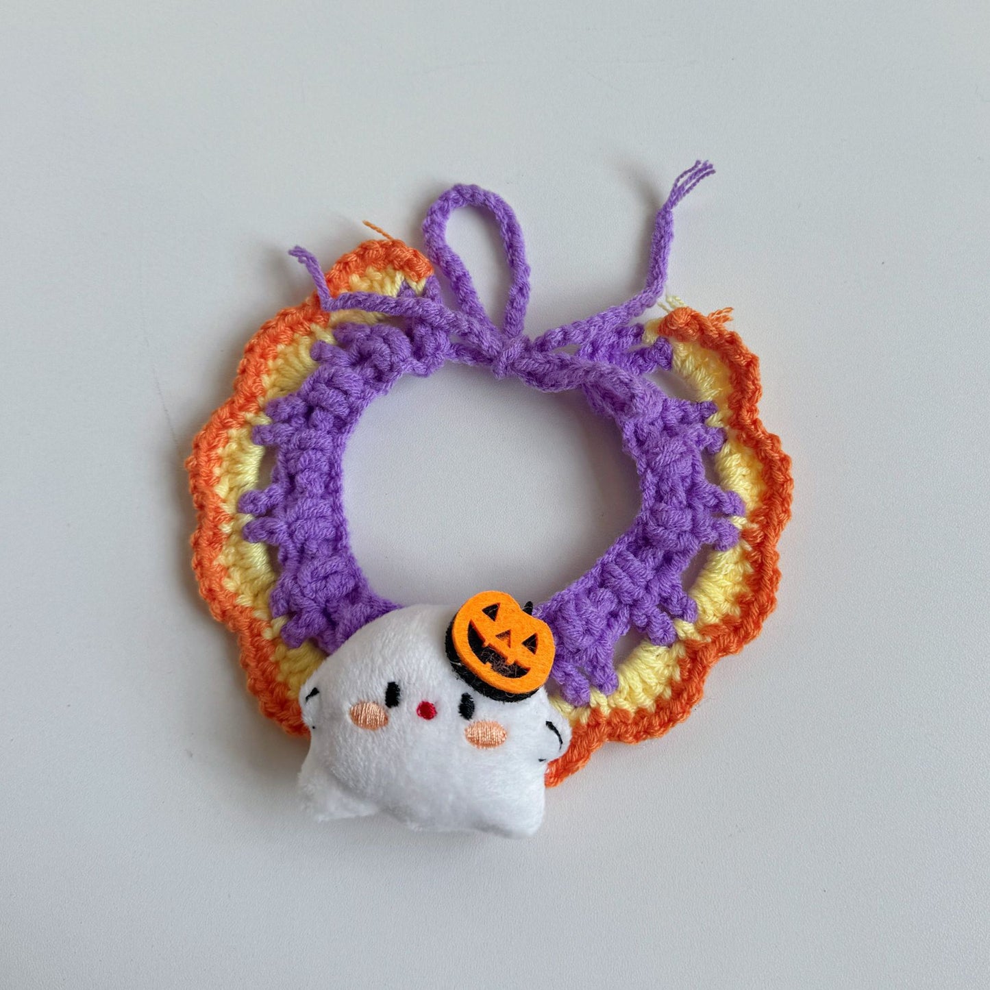Mokka - Ghost with Jack-o'-Lantern Accent Cat Neckwear