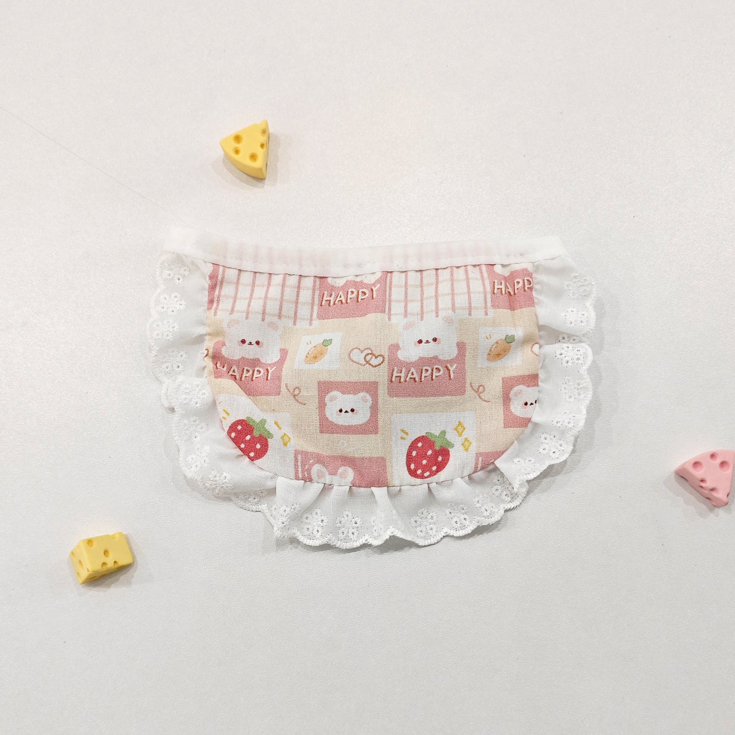 宠物猫咪狗狗围兜围嘴可爱碎花装饰品贵宾泰迪小型犬可调节口水巾